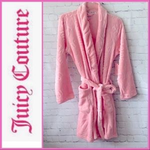 🆕💝JUICY COUTURE ULTRA SOFT PLUSH PINK ROBE